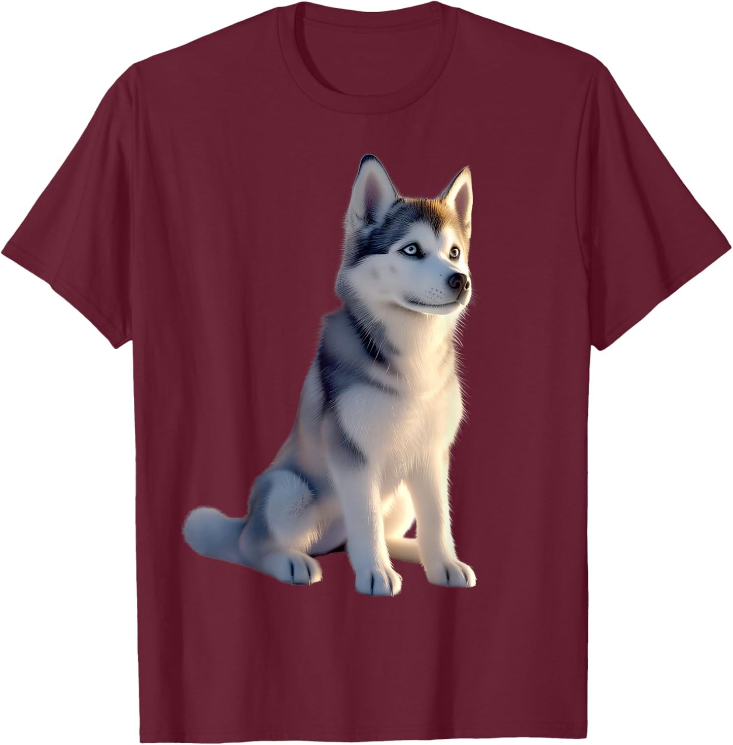 Husky Dog Lover Dog I Love Siberian Huskys , black T-Shirt - T-Shirt | Maroon