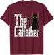 The Catfather Cat Father Mafia Whiskers Male Daddy T-Shirt - T-Shirt | Maroon