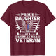 Proud Daughter of a Korean War Veteran T-Shirt - T-Shirt | Maroon
