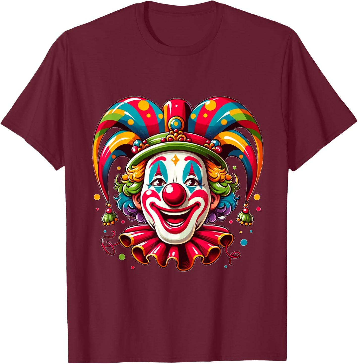 Helau Clown Carnival , black T-Shirt - T-Shirt | Maroon