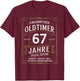 67th Birthday 67 Years Unique Classic Car 67 , black T-Shirt - T-Shirt | Maroon