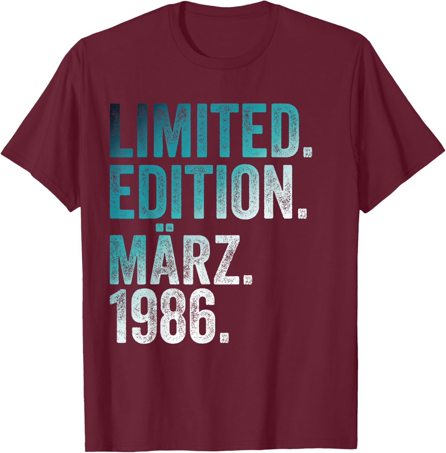 40. Geburtstag Mann 40 Jahre Limited Edition März 1986 T-Shirt - T-Shirt | Maroon
