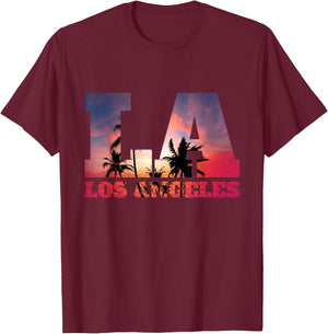 Los Angeles LA California Gift T-Shirt - T-Shirt | Maroon