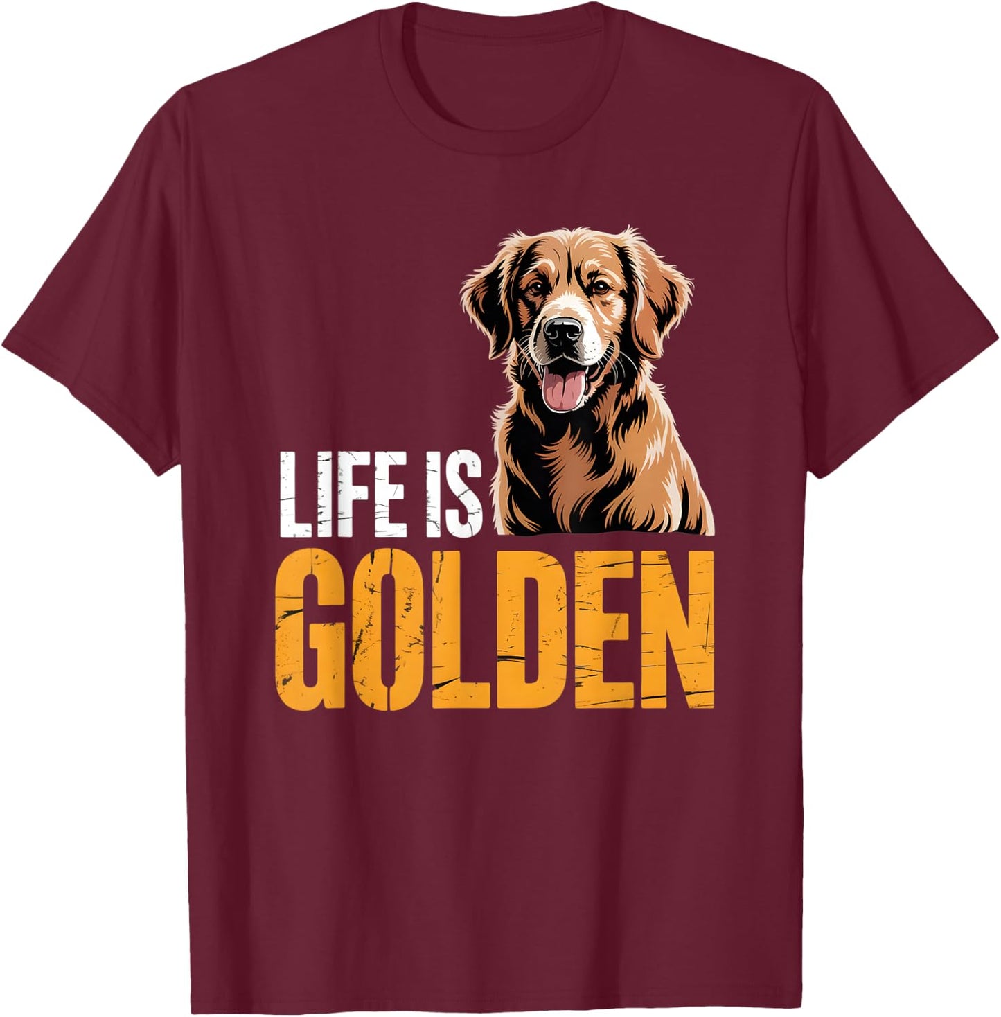 Golden Retriever T-Shirt - T-Shirt | Maroon