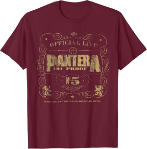Official PANTERA 101 , black T-Shirt - T-Shirt | Maroon