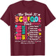 Bruh Back To School Tour Teacher Tour First Day Of School T-Shirt - T-Shirt | Maroon