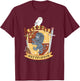 Harry Potter: Deathly Hallows 2 Brave Gryffindor Badge T-Shirt - T-Shirt | Maroon