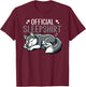 Wolf Official Pyjamas with Wolf Design , Black, S T-Shirt - T-Shirt | Maroon