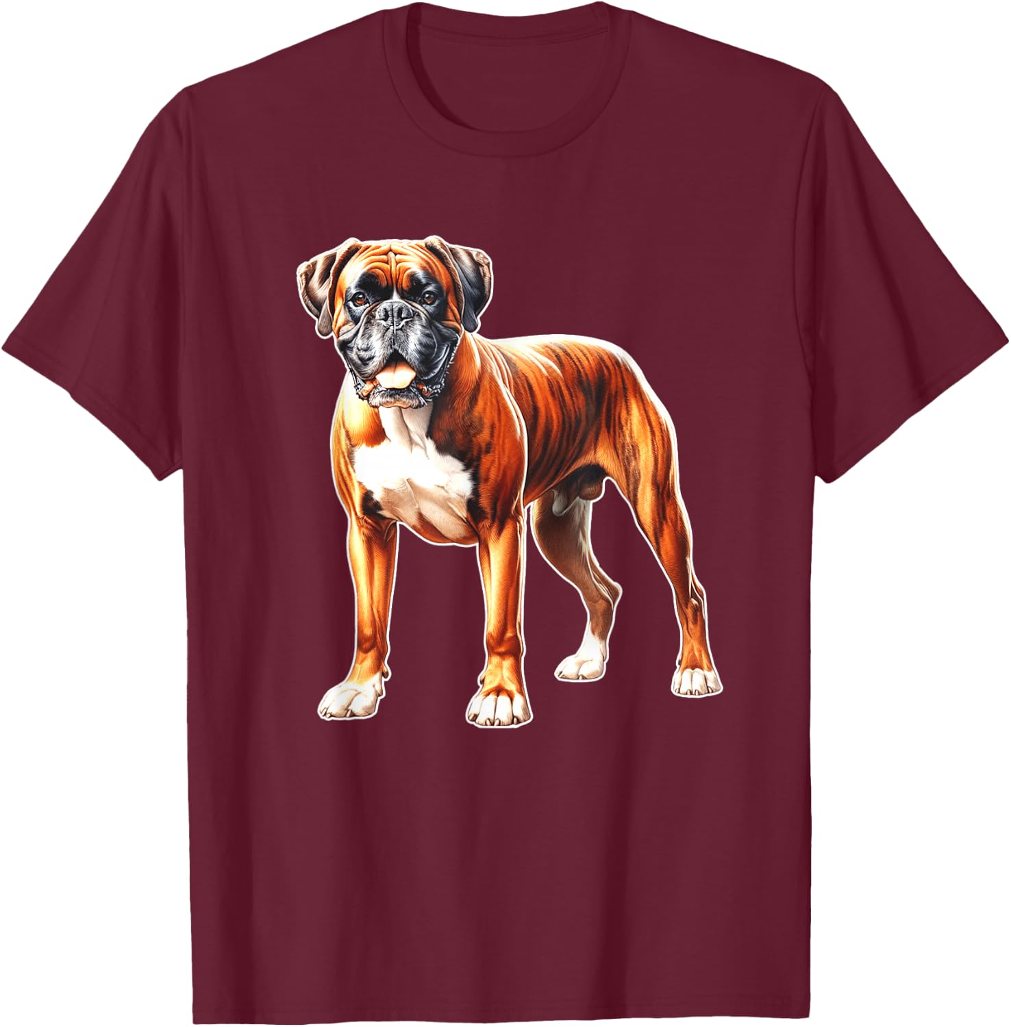 Boxer Bullmastiff Dog T-Shirt - T-Shirt | Maroon