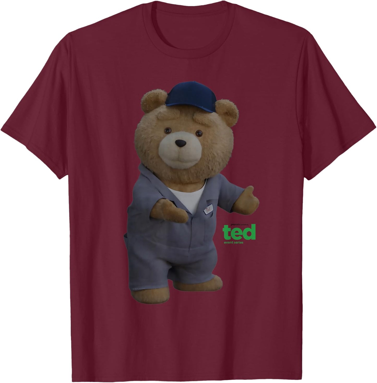 Ted TV Series Outfit Change T-Shirt - T-Shirt | Maroon