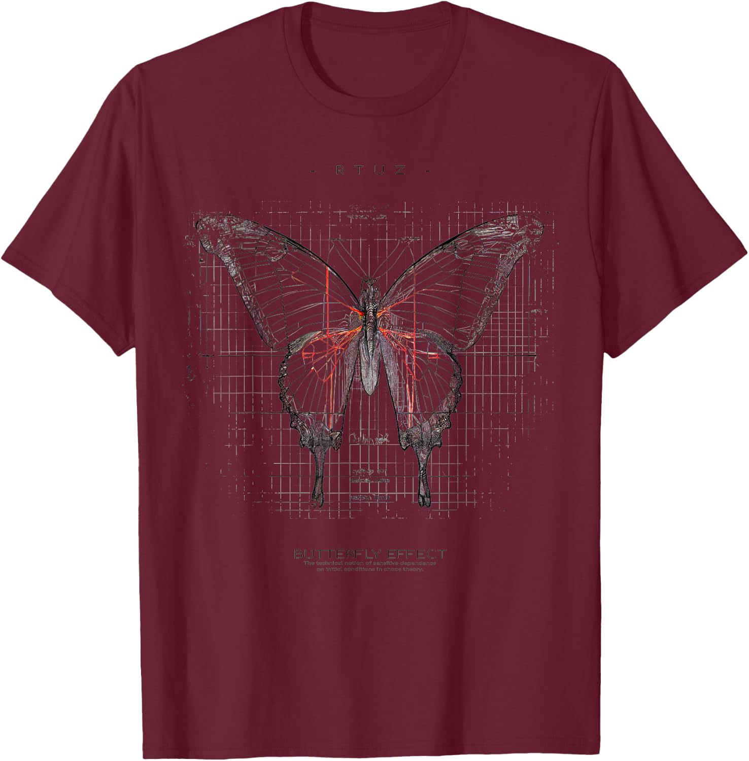 Butterfly Effect , black T-Shirt - T-Shirt | Maroon
