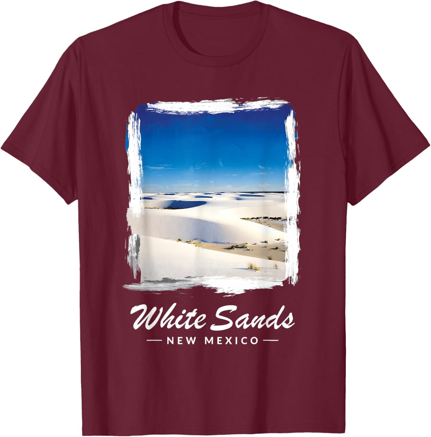 White Sands National Park New Mexico T-Shirt - T-Shirt | Maroon