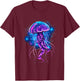 Jellyfish Artwork Sea Ocean Jellyfish Ocean Sea Animal Lover , black T-Shirt - T-Shirt | Maroon