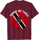 Trinidad And Tobago Soccer Player Vintage Trinidadian Flag T-Shirt - T-Shirt | Maroon