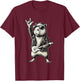 Rock and Heavy Metal Music, Capybara Rocker and Hand Guitar Rock T-Shirt - T-Shirt | Maroon