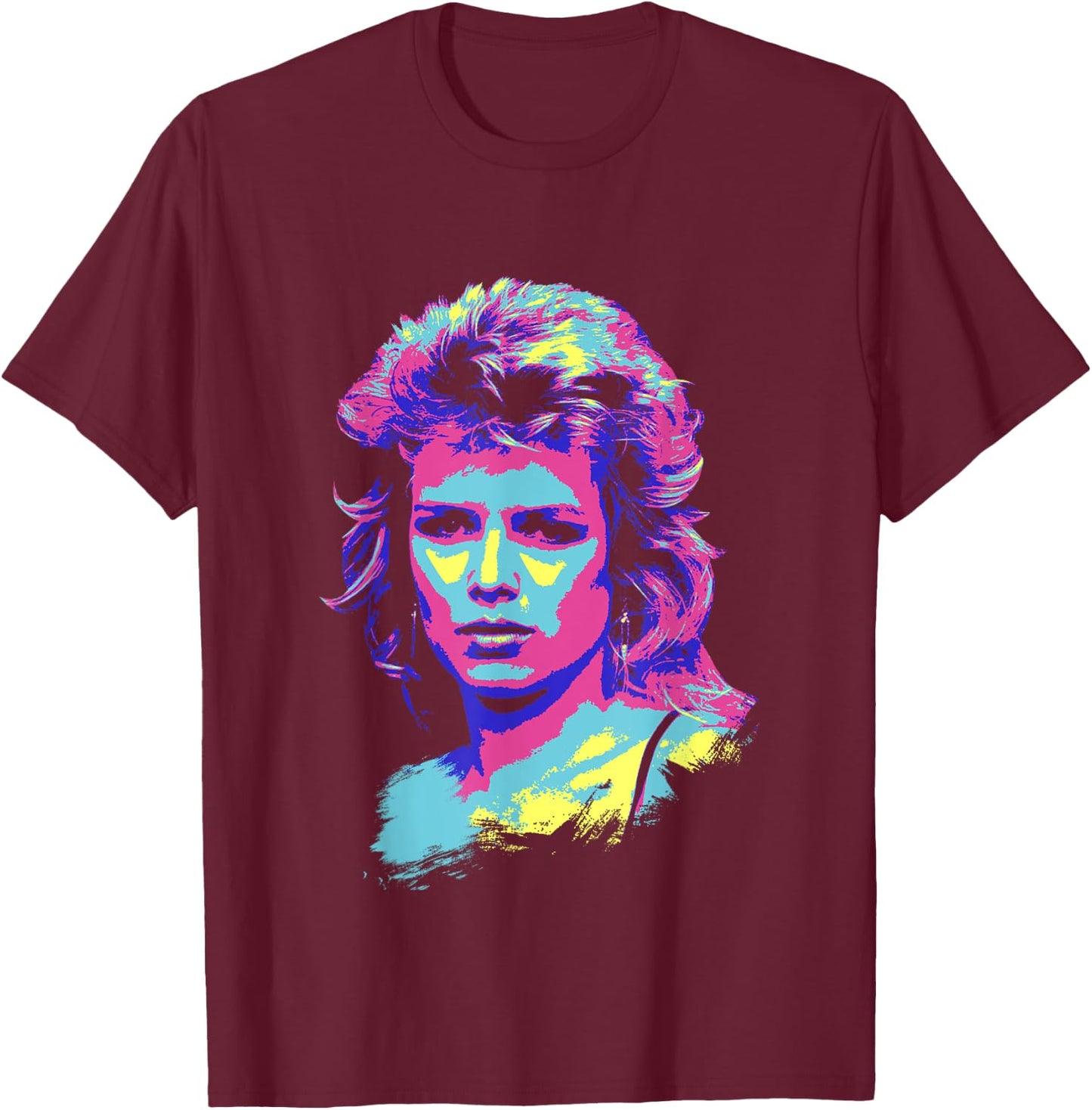 TV Times Kim Wilde 80er Jahre Pop Sänger Pop Art stilisiert T-Shirt - T-Shirt | Maroon