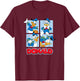 Donald Duck - Donald Duck Grid T-Shirt - T-Shirt | Maroon