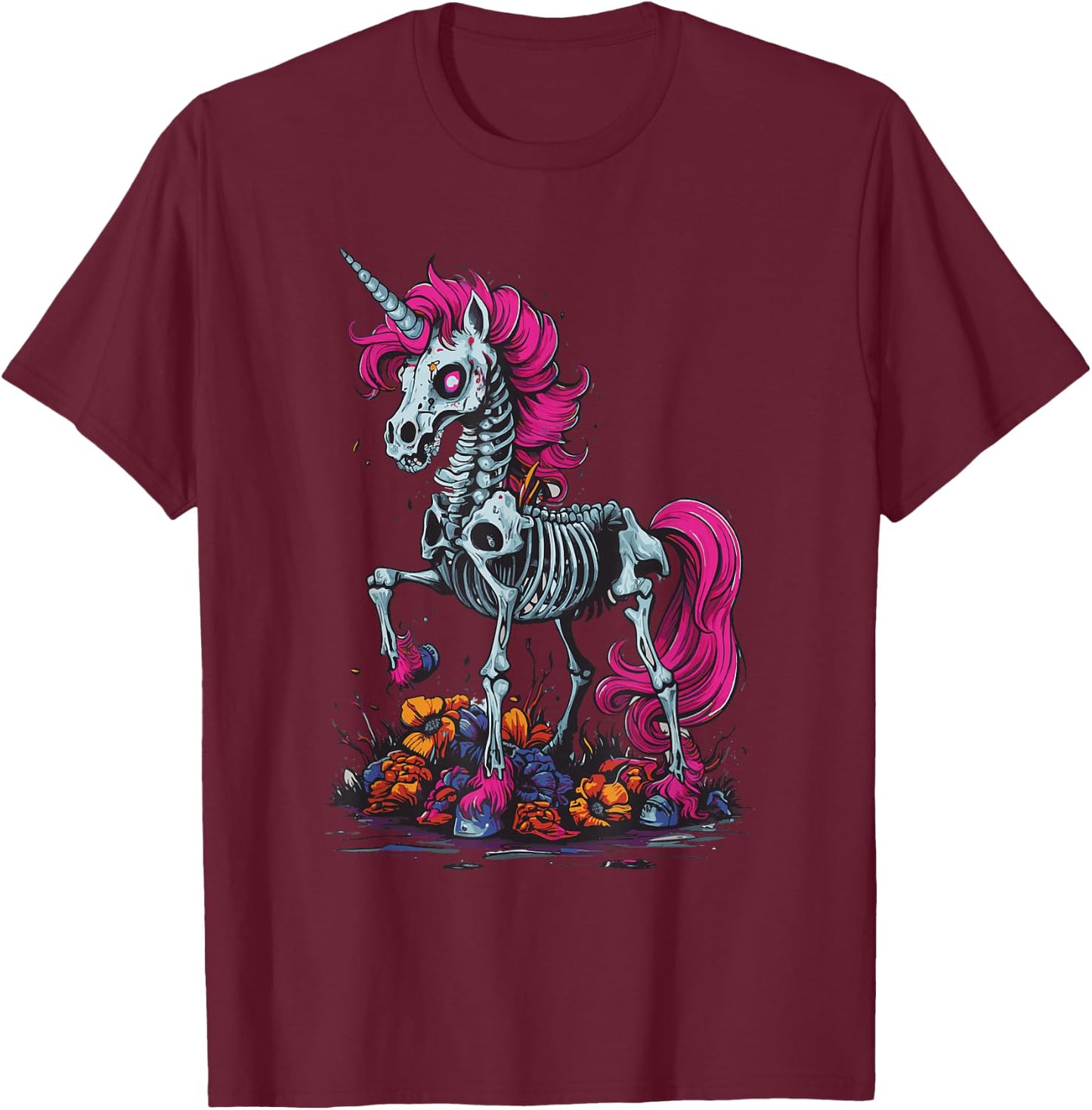 Unicorn Zombie T-Shirt - T-Shirt | Maroon