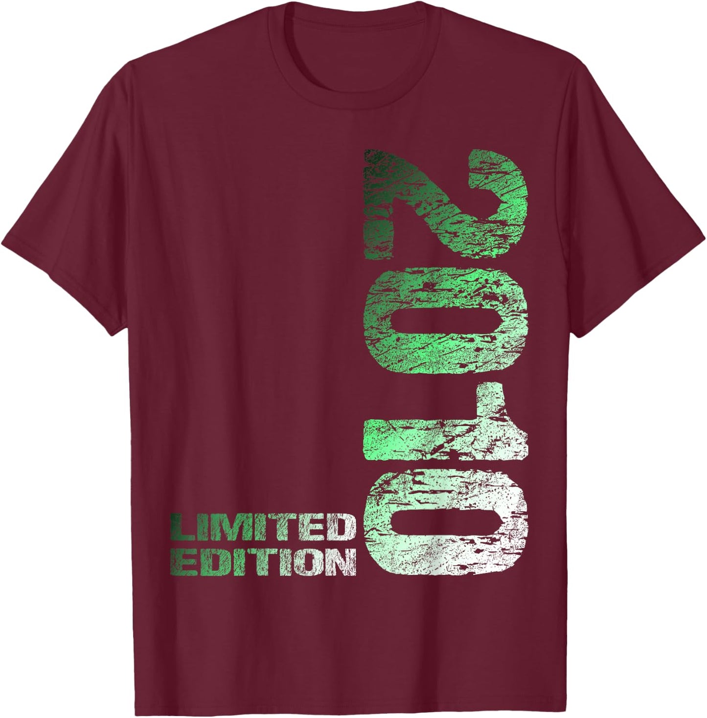 16. Geburtstag 2010 Limited Edition Junge Mädchen T-Shirt - T-Shirt | Maroon