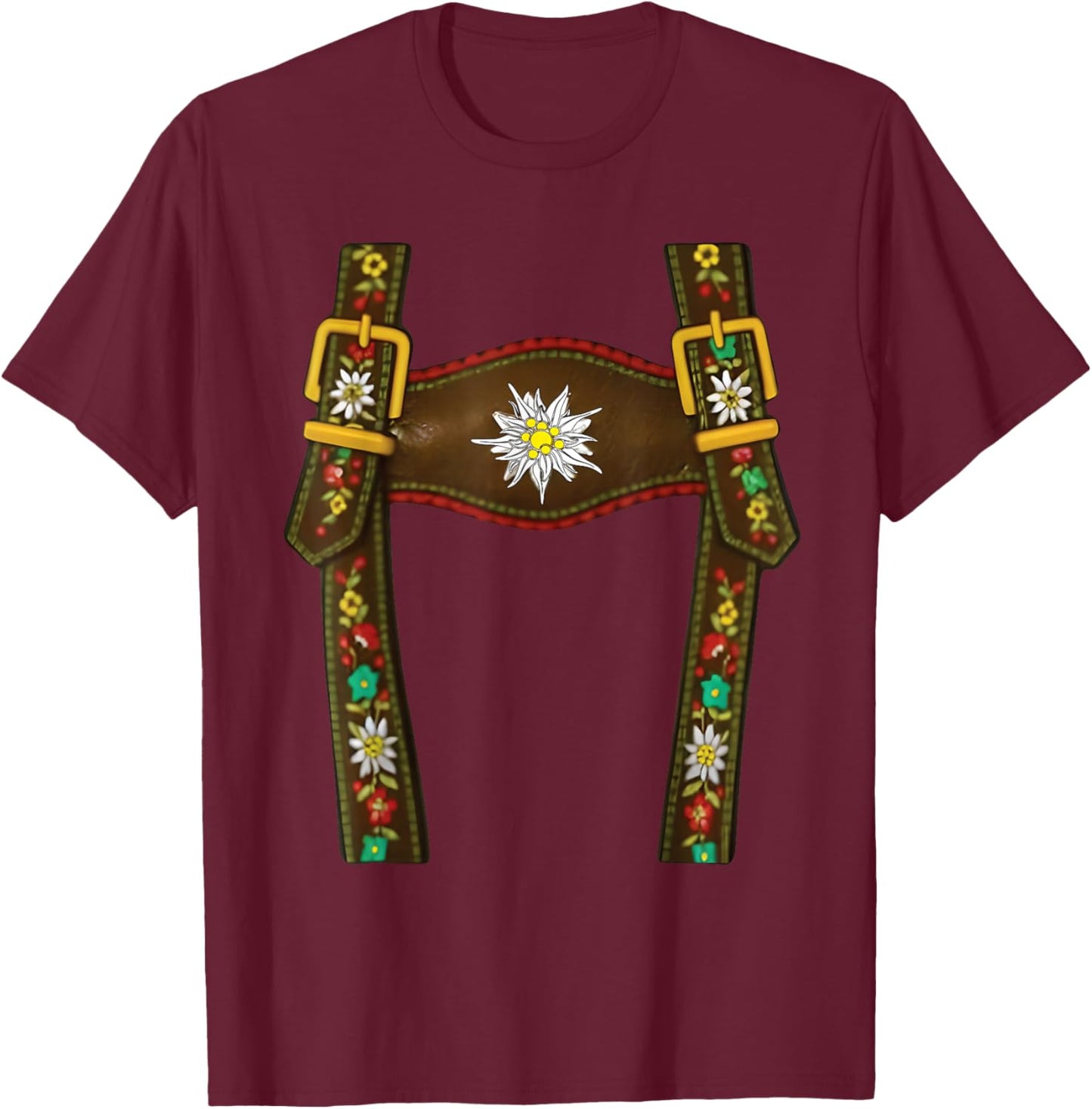 Tracht Ersatz Lederhose Kinder Trachten Oktoberfest Tracht T-Shirt - T-Shirt | Maroon