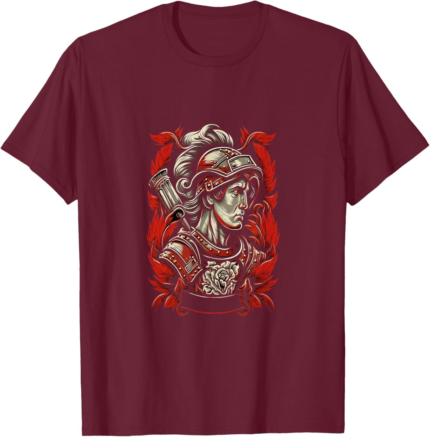 Firefighter Prayer St. Florian Saint of Firefighter Fireman T-Shirt - T-Shirt | Maroon
