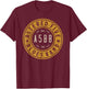 Altered Five Blues Band Badge T-Shirt - T-Shirt | Maroon