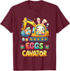 Easter Egg Hunt Shirt Kids Toddlers Eggscavator T-Shirt - T-Shirt | Maroon