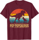 Pop Pop Saurus T Rex Dinosaur Pop PopSaurus Father's Day T-Shirt - T-Shirt | Maroon