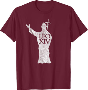 Pope Leo XIV T-Shirt - T-Shirt | Maroon