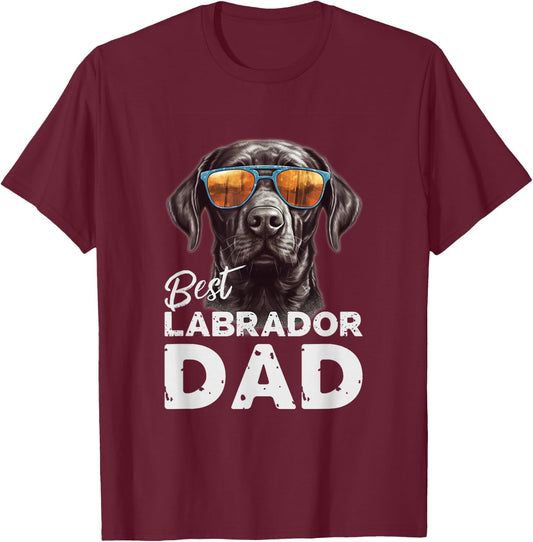 Herren bester Labrador Hundepapa Geschenke für Hundehalter T-Shirt - T-Shirt | Maroon
