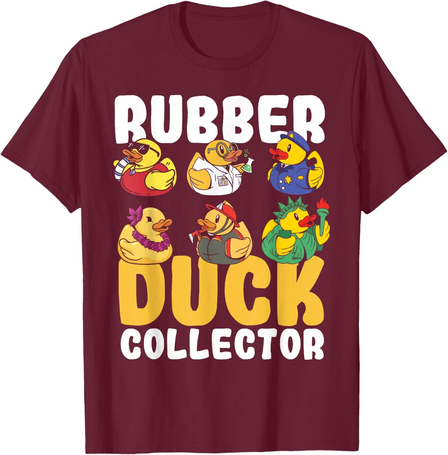 Rubber Duck Collector Rubber Duckie Yellow Rubber Duck T-Shirt - T-Shirt | Maroon