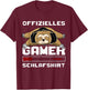 Gamer Pyjamas Sloth Official Gamer Sleep Shirt , black T-Shirt - T-Shirt | Maroon