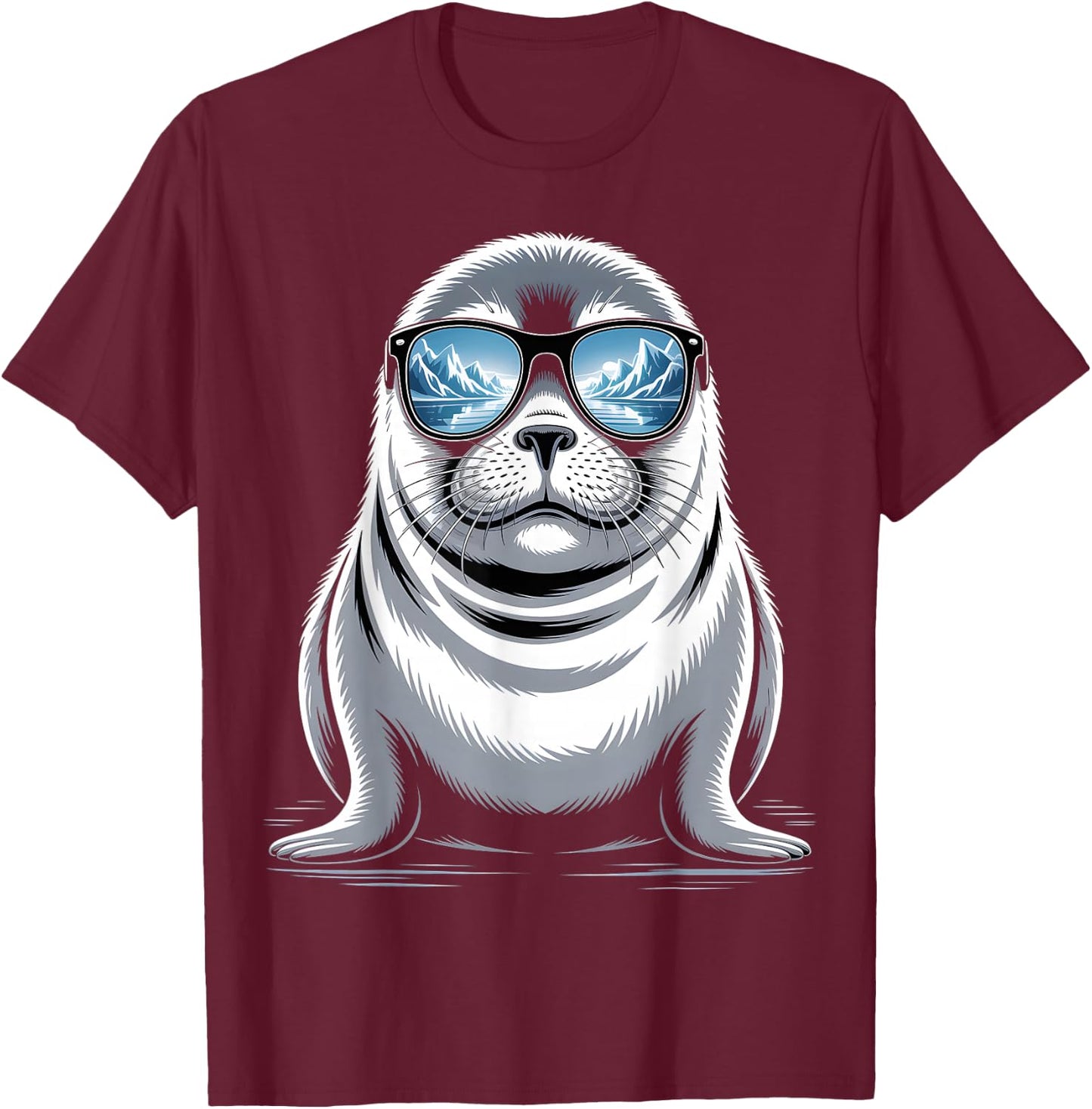 Cool Arctic Seal T-Shirt - T-Shirt | Maroon