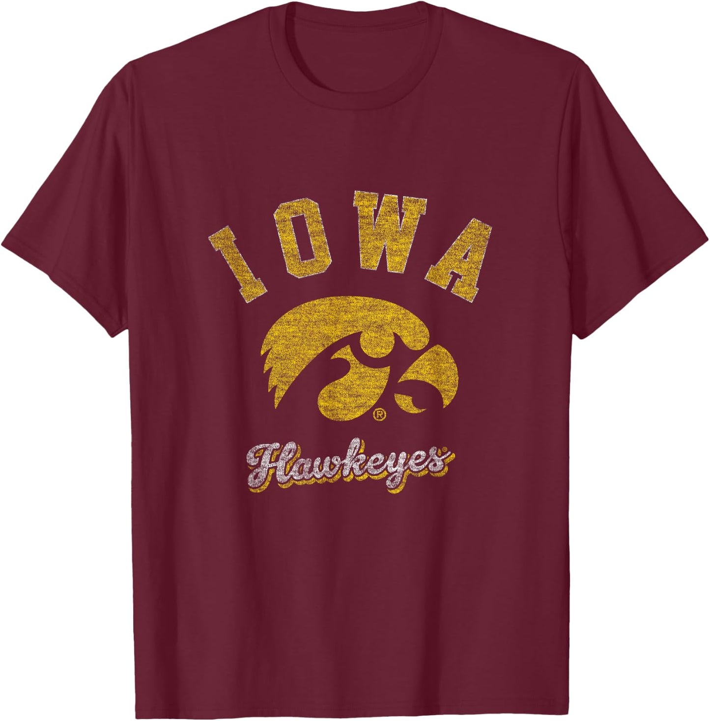 Iowa Hawkeyes | NCAA University of Official | 01AMBK11 T-Shirt - T-Shirt | Maroon