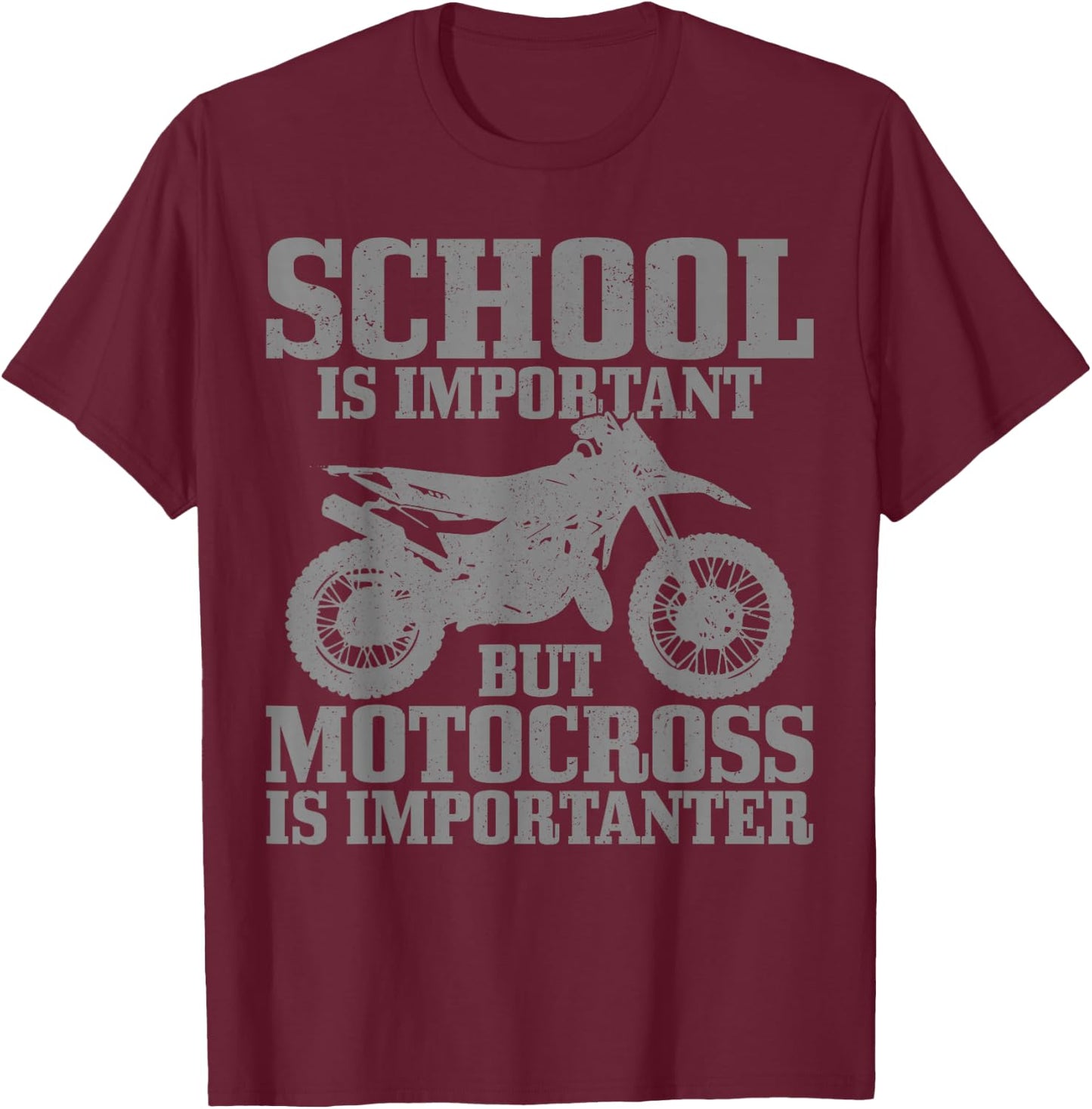 Motocross MX Enduro Freestyle Motorcycle Gift T-Shirt - T-Shirt | Maroon