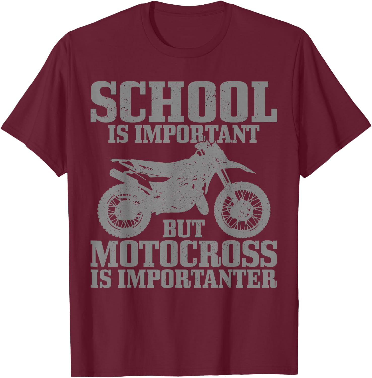 Motocross MX Enduro Freestyle Motorcycle Gift T-Shirt - T-Shirt | Maroon