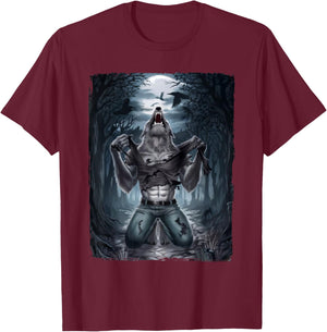 Funny Alpha Meme Werewolf Ripping T-Shirt - T-Shirt | Maroon