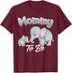 Soon Mommy Mom to Be Elephants for Baby Shower Gender Reveal T-Shirt - T-Shirt | Maroon