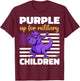 Purple Up For Military Kids Month Of The Military Children T-Shirt - T-Shirt | Maroon
