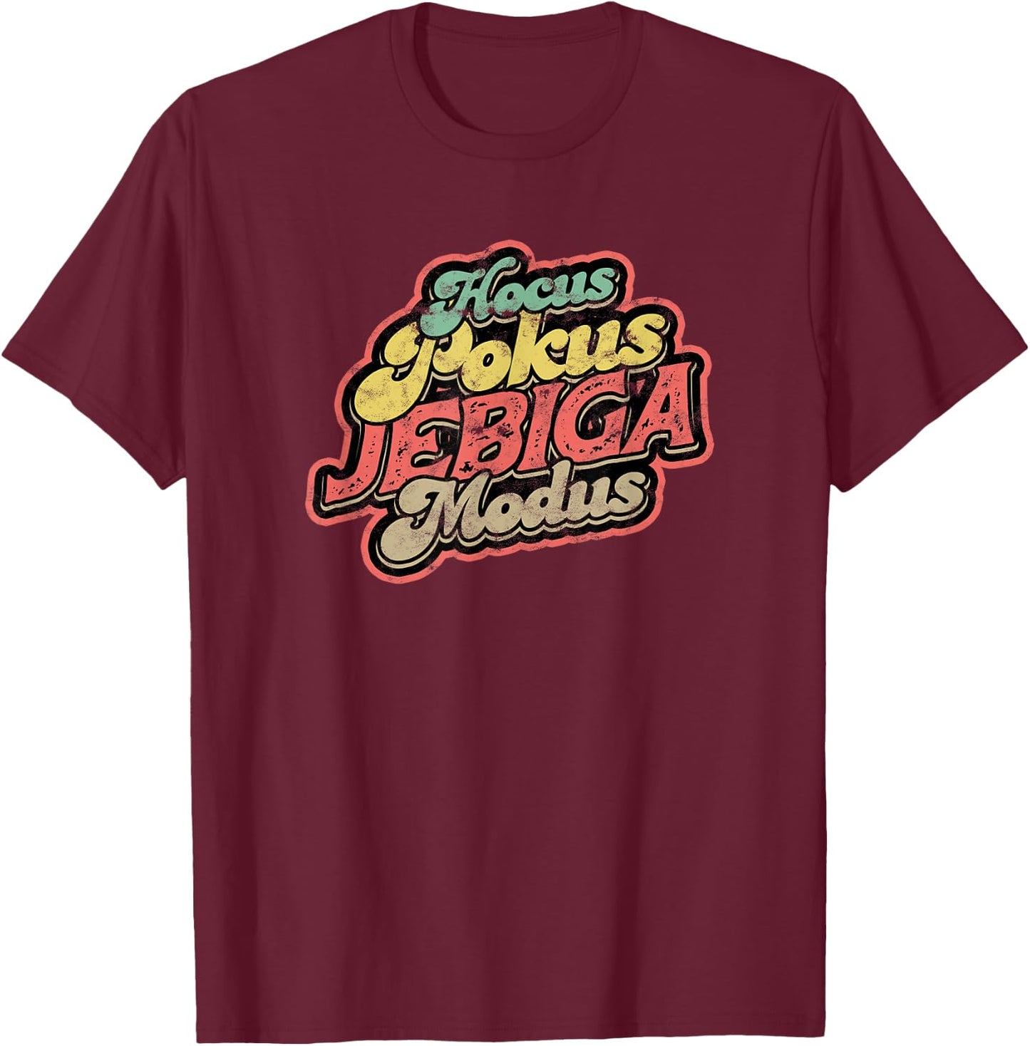 Balkan Jugo Spruch - Hocus Pokus Jebiga Modus , black T-Shirt - T-Shirt | Maroon