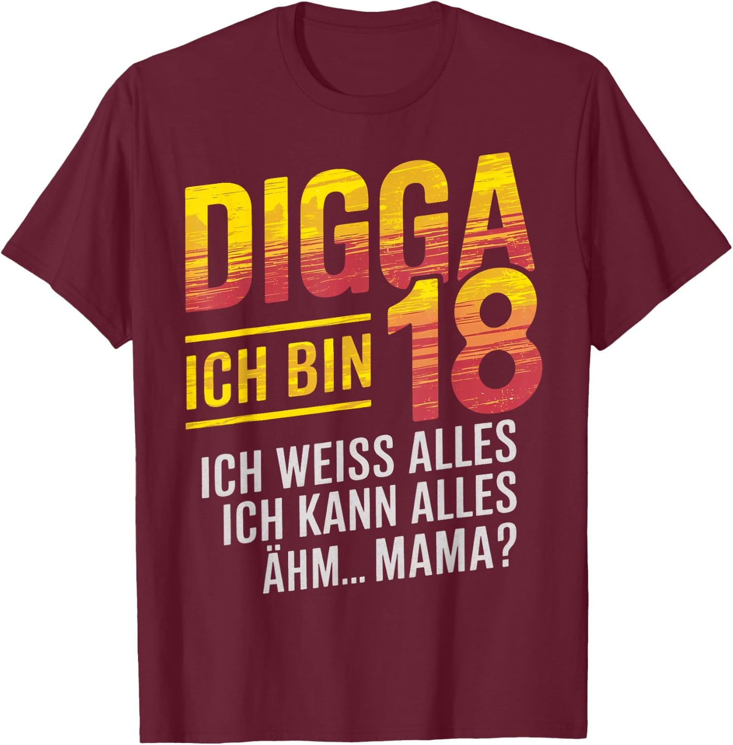 18th Birthday Boy Girl 18 Years 2006 Funny Gift , black T-Shirt - T-Shirt | Maroon