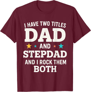 Best Dad and Stepdad Cute Fathers Day from Wife T-Shirt - T-Shirt | Maroon
