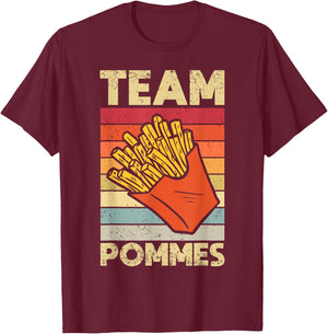 French Fries Lover French Fries Gift T-Shirt - T-Shirt | Maroon