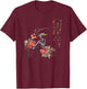 Japanese Art Crane Bird Garden Stylish Design T-Shirt - T-Shirt | Maroon