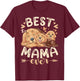 Best Mama Ever, Golden Retriever & 2 Puppies, Mothers Day T-Shirt - T-Shirt | Maroon