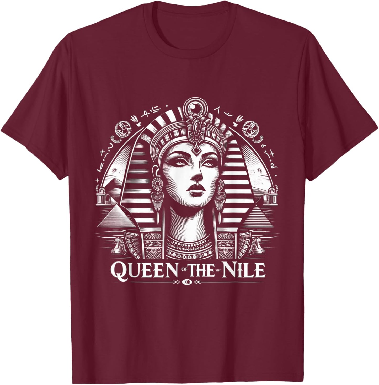 Cléopâtre Reine du Nil Déesse égyptienne T-Shirt - T-Shirt | Maroon