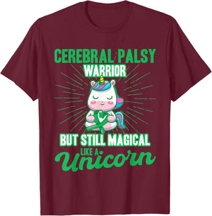Magical Like A Unicorn Cerebral Palsy Awareness T-Shirt - T-Shirt | Maroon