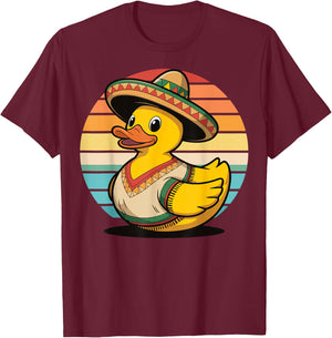 Rubber Duck Cinco De Mayo T-Shirt - T-Shirt | Maroon