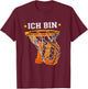Ich Bin 10 Basketball Boy Girl 10 Years 10th Birthday , black T-Shirt - T-Shirt | Maroon