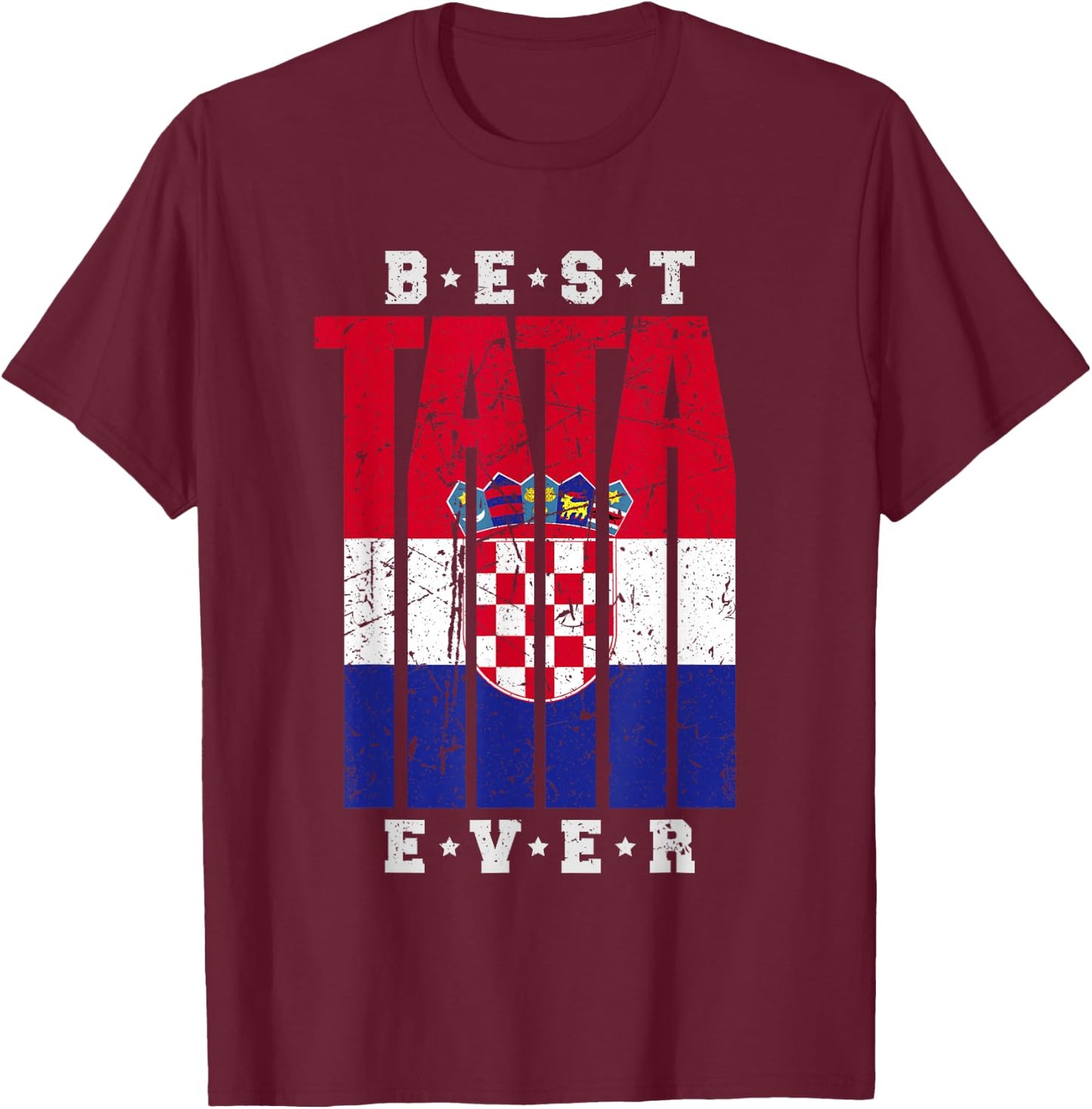 Tata Kroatischer Papa Vatertag Otac Kroatischer Vater T-Shirt - T-Shirt | Maroon